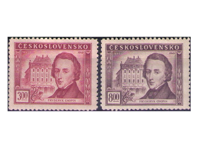 ČS 1949 / 0517-0518 / F. Chopin  **