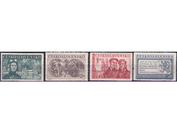 ČS 1950 / 0538-0541 / Výročie oslobodenia (HT)  **