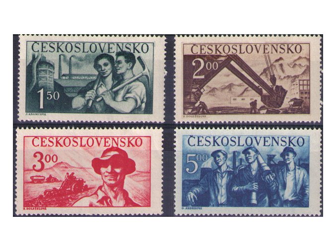 ČS 1950 / 0542-0545 / Výročie oslobodenia (OT)  **