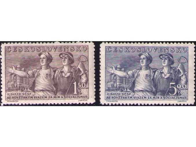 ČS 1950 / 0569-0570 / II. zjazd ZČSP  **