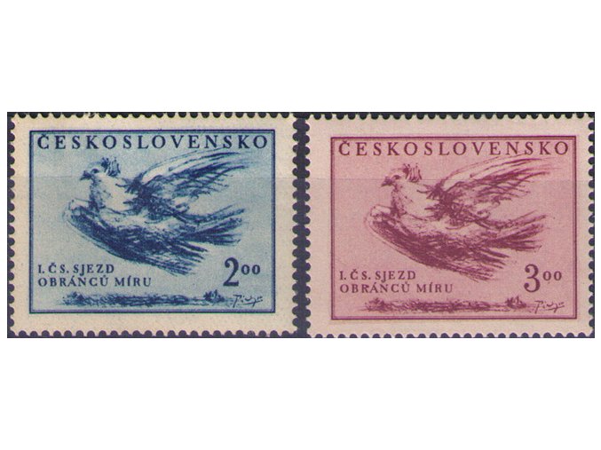 ČS 1951 / 0571-0572 / Zjazd obrancov mieru **