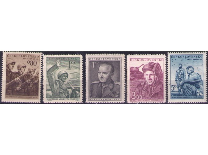ČS 1951 / 0615-0619 / Deň čs. armády **