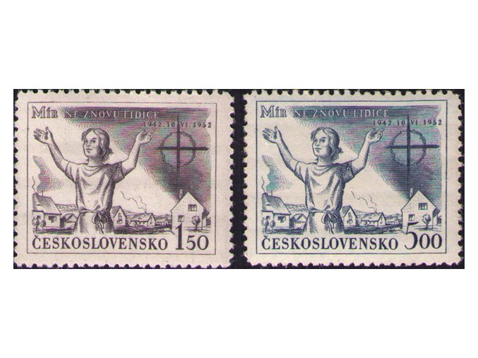 ČS 1952 / 0664-0665 / Lidice **