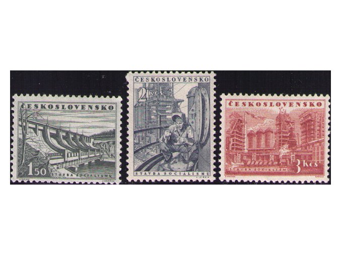 ČS 1953 / 0727-0729 / Stavby socializmu **
