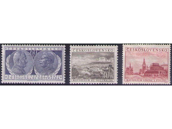 ČS 1954 / 0772-0774 / Výročie úmrtia KG a JVS **