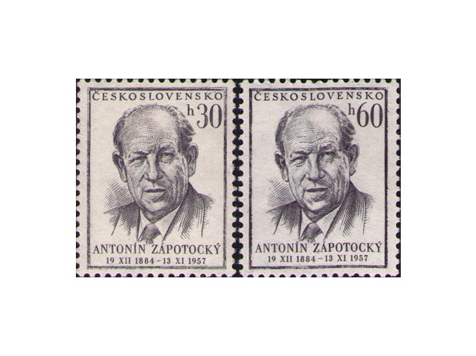 ČS 1957 / 0965-0966 / A. Zápotocký **