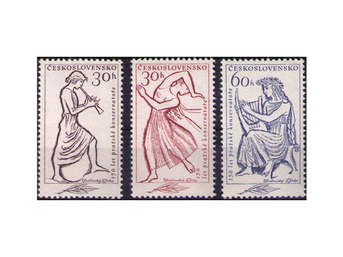 ČS 1961 / 1179-1181 / 150 r. Pražského konzervatória **