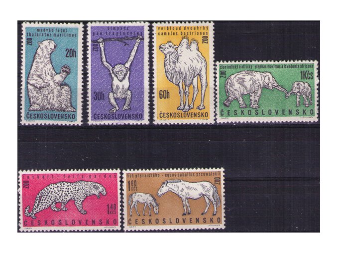 ČS 1962 / 1247-1252 / Zvieratá v našich ZOO **