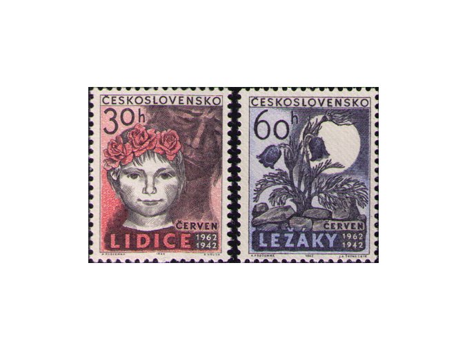 ČS 1962 / 1253-1254 / Lidice a Ležáky **