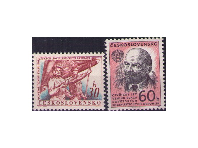 ČS 1962 / 1272-1273 / 40. výročie ZSSR **