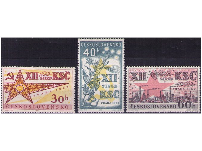 ČS 1962 / 1276-1278 / XII. zjazd KSČ **