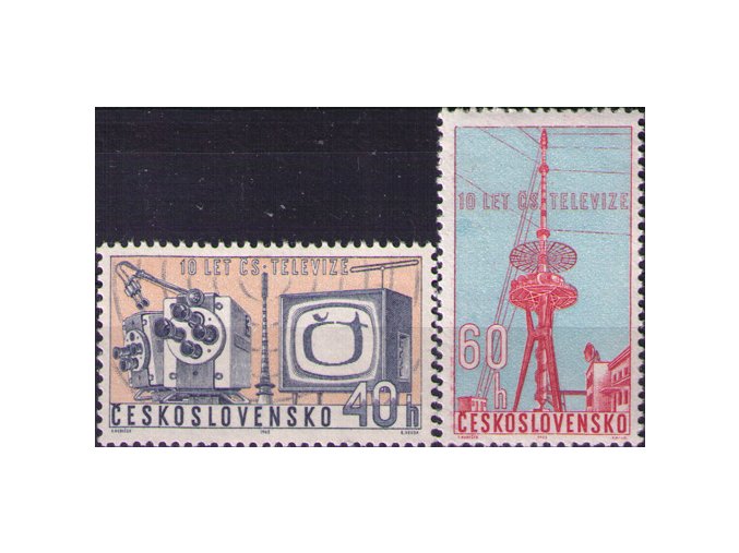 ČS 1963 / 1309-1310 / 10. výročie čs. TV **