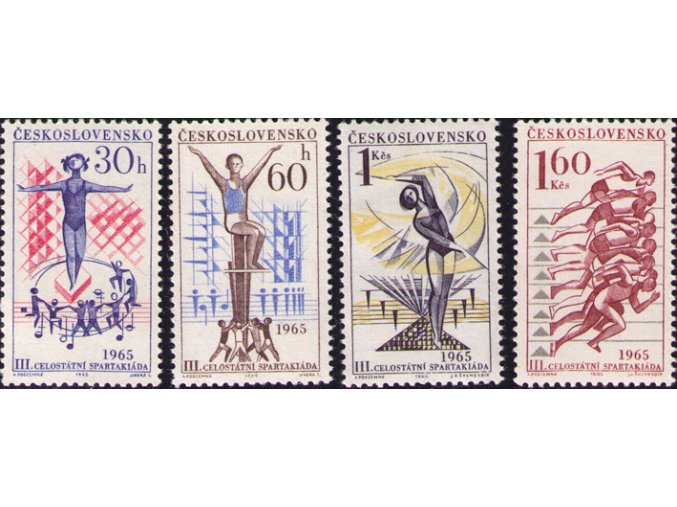 ČS 1965 / 1444-1447 / III. celoštátna spartakiáda **