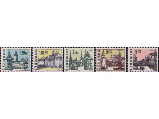 ČS 1965 / 1484-1488 / Mestá II. (výplatné) **