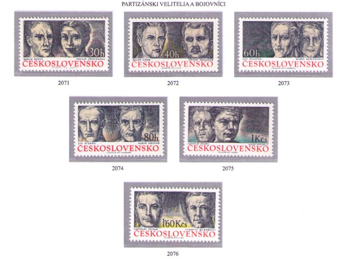 ČS 1974 / 2071-2076 / Partizáni **