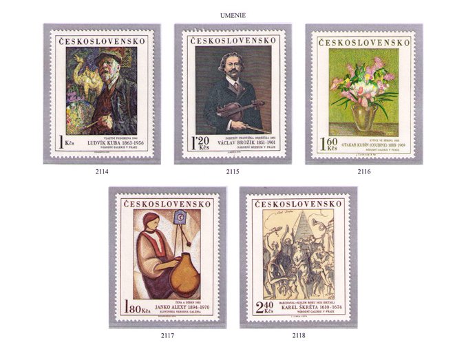 ČS 1974 / 2114-2118 / Umenie **