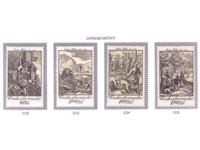 ČS 1975 / 2122-2125 / Lovecké motívy **