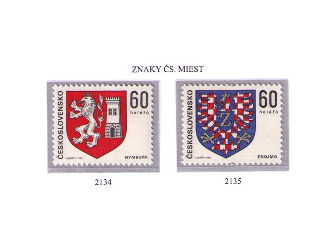 ČS 1975 / 2134-2135 / Znaky čs. miest **