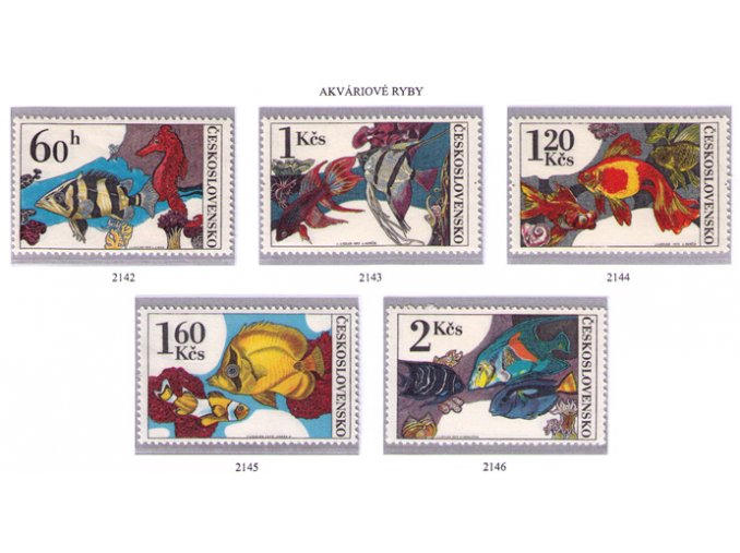 ČS 1975 / 2142-2146 / Akváriové ryby **