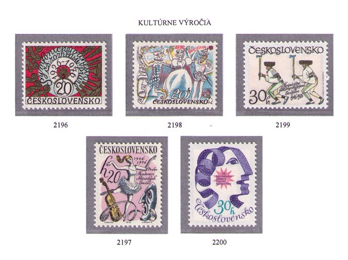 ČS 1976 / 2196-2200 / Kultúrne výročia **