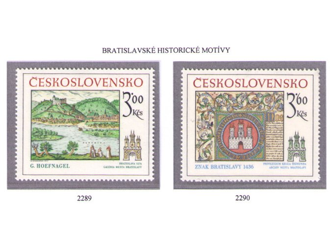 ČS 1977 / 2289-2290 / Bratislavské motívy **