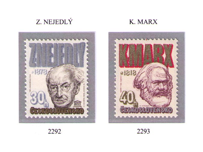 ČS 1978 / 2292-2293 / Z. Nejedlý, K. Marx **