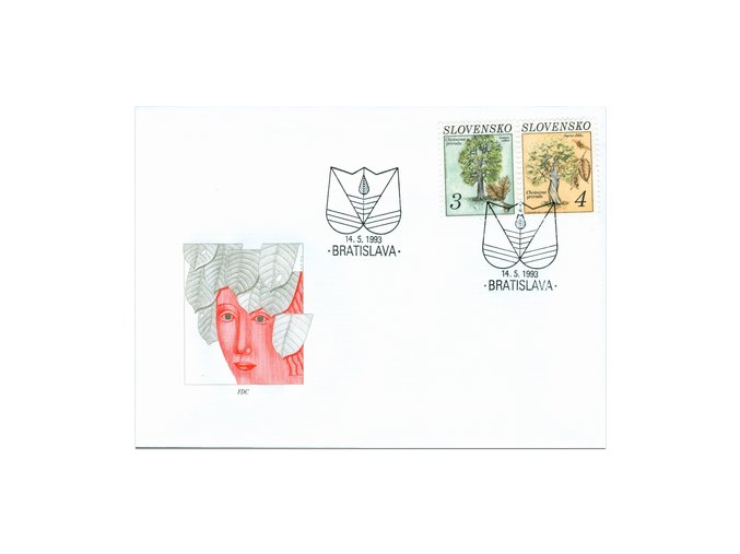 SR 1993 / 007-009 / Ochrana prírody - stromy FDC (2)