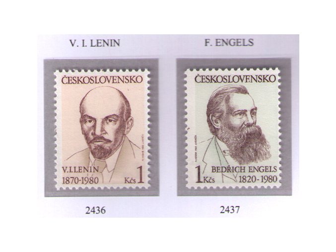 ČS 1980 / 2436-2437 / V. I. Lenin, B. Engels **
