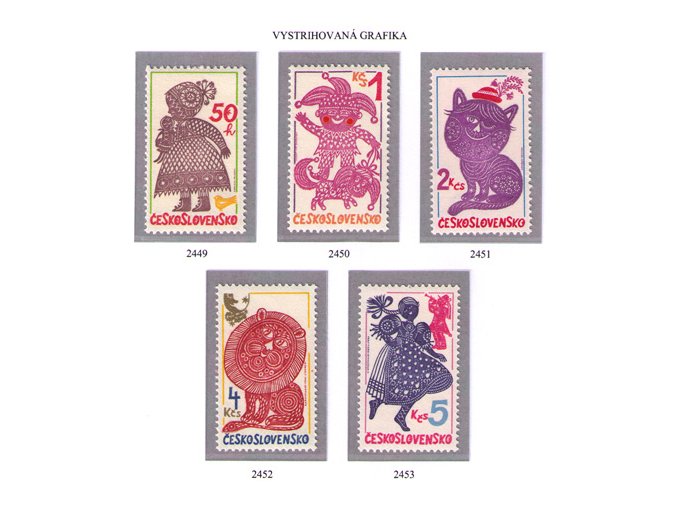 ČS 1980 / 2449-2453 / Vystrihovaná grafika **