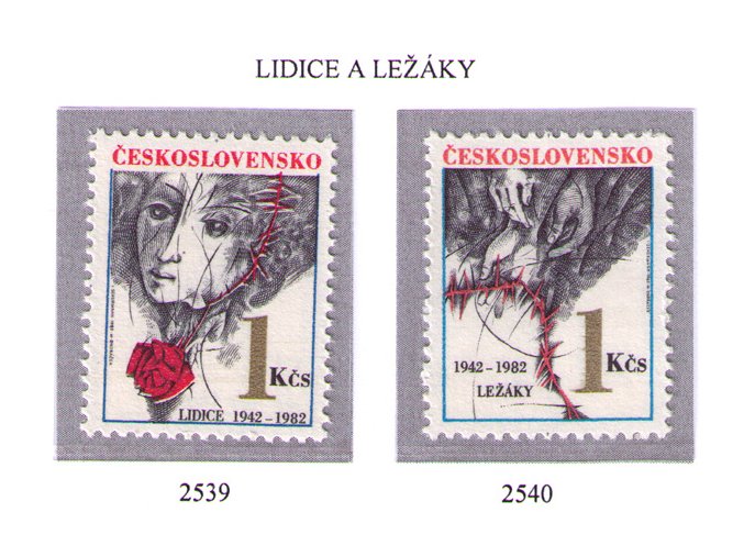 ČS 1982 / 2539-2540 / Lidice a Ležáky **