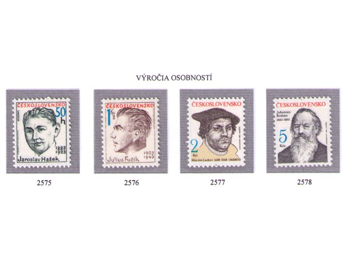 ČS 1983 / 2575-2578 / Výročia osobností **