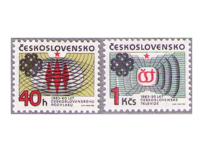 ČS 1983 / 2582-2583 / Výročia rozhlasu a televízie **