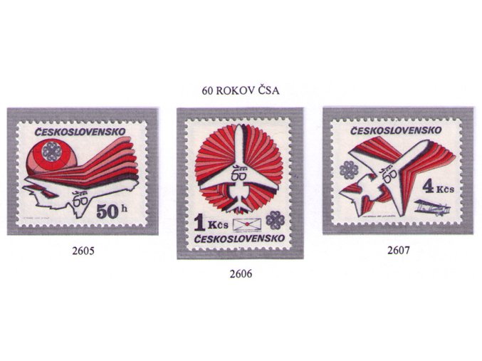 ČS 1983 / 2605-2607 / 60. výročie ČSA **