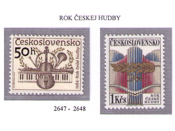 ČS 1984 / 2647-2648 / Rok českej hudby **