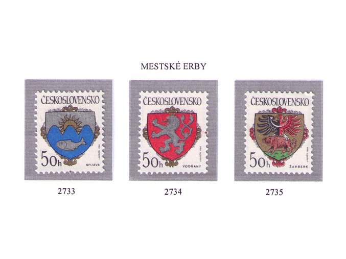 ČS 1986 / 2733-2735 / Znaky čs. miest **