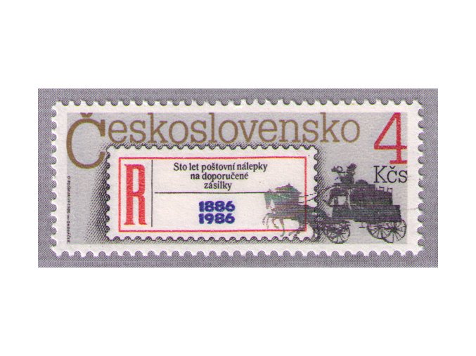 ČS 1986 / 2755 / 100 rokov R-nálepky **