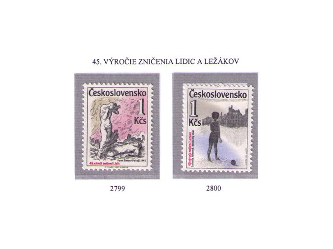 ČS 1987 / 2799-2800 / Lidice a Ležáky **