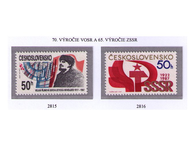 ČS 1987 / 2815-2816 / Výročie VOSR a ZSSR **