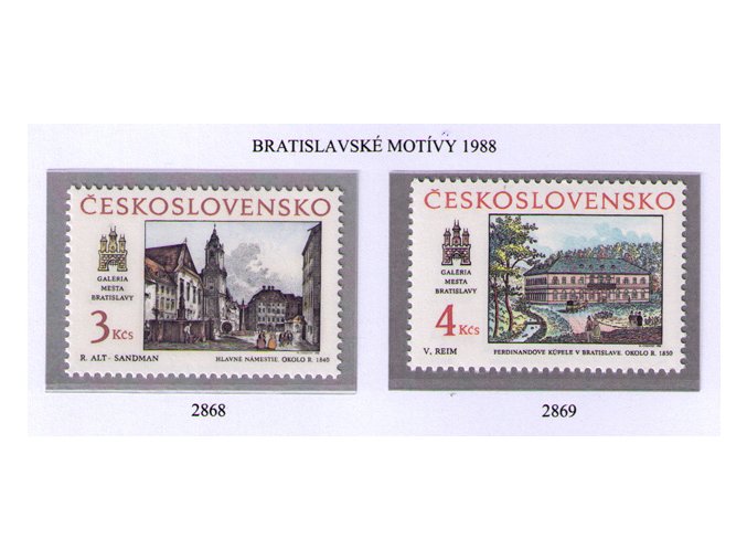 ČS 1988 / 2868-2869 / Bratislavské motívy **