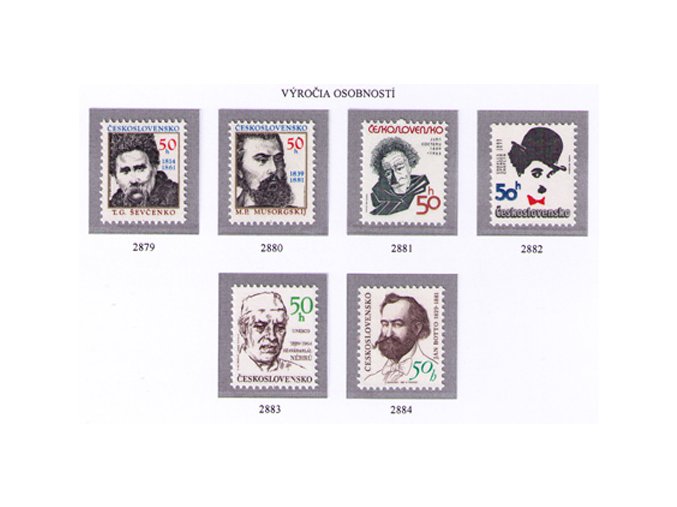 ČS 1989 / 2879-2884 / Výročia osobností **