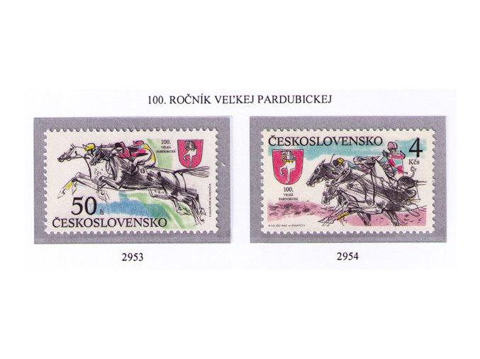 ČS 1990 / 2953-2954 / 100 rokov Veľkej pardubickej **