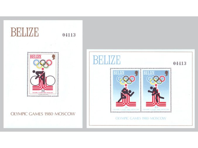 Belize 1979 / 0440-0442 Bl. 10 - Bl. 11 LOH v Moskve **