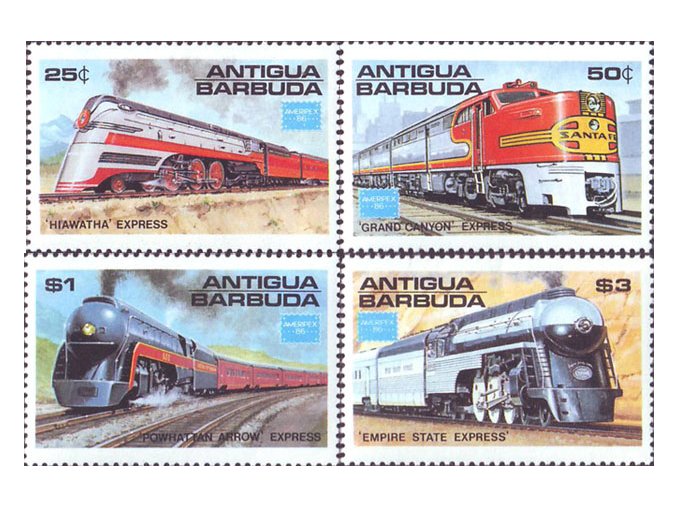 Antigua a Barbuda 1986 / 0944-0947 / Lokomotívy  **