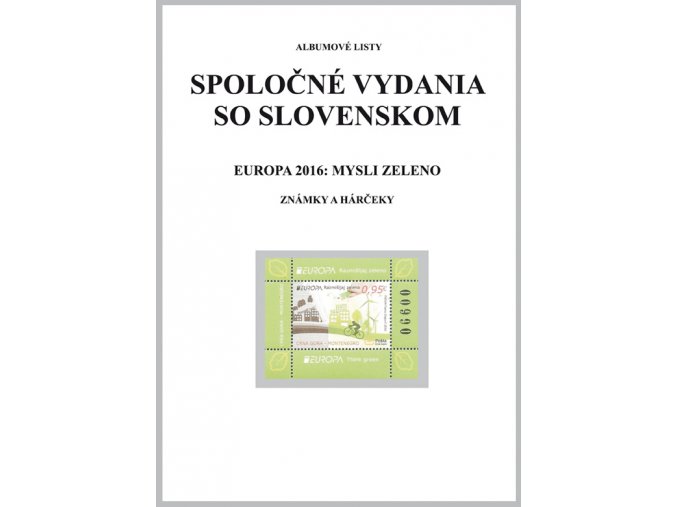 Albumové listy SR Spoločné vydania 2016 I