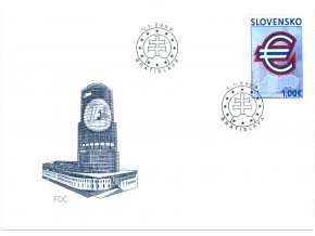 SR 2009 / 437 / Pamätná prvá eurová známka / FDC
