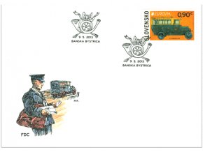 SR 2013 / 538 / EUROPA - Poštové vozidlo FDC