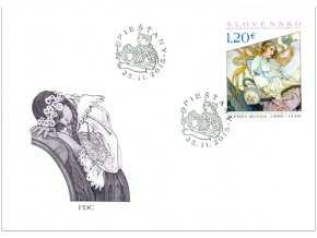 SR 2015 / 602 / Umenie - Alfons Mucha FDC