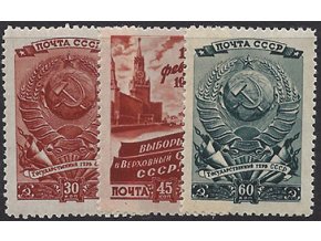 ZSSR 1946 /1008-1010/ Prvé povojnové voľby **