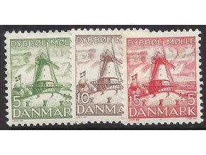 Dánsko 1937 /234-236/ Hanssenov pamätný fond: mlyn *