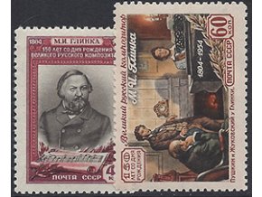 ZSSR 1954 /1725-1726/ 150. výročie narodenia M. Glinka **